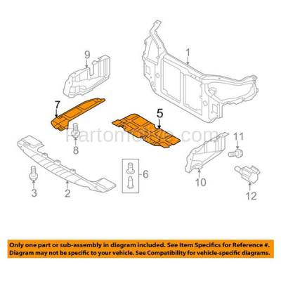 Aftermarket Replacement - ESS-1317L & ESS-1317R Rear Engine Splash Shield Under Cover For 10-13 Forte Left & Right Side PAIR SET - Image 3