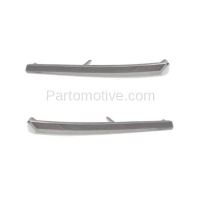 Aftermarket Replacement - GRT-1095L & GRT-1095R 13 14 15 Accord Front Upper Grille Trim Grill Molding Chrome Left Right SET PAIR - Image 2