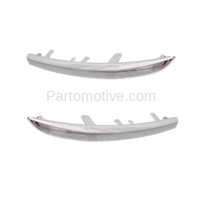 Aftermarket Replacement - GRT-1098L & GRT-1098R 12 13 14 CRV Front Grille Trim Grill Molding Chrome Left & Right Side SET PAIR - Image 2