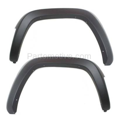 Aftermarket Replacement - FDF-1030L & FDF-1030R 2002-2004 Jeep Liberty Limited (3.7L 6Cyl Engine) Front Fender Flare Wheel Opening Molding Arch Paintable Plastic SET PAIR Left & Right Side - Image 1