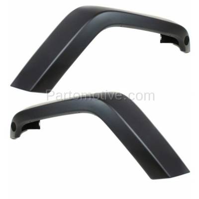 Aftermarket Replacement - FDF-1033L & FDF-1033R 2007-2018 Jeep Wrangler (3.8L & 3.6L Engine) Front Fender Flare Wheel Opening Molding Arch Paintable Plastic SET PAIR Left & Right Side - Image 2