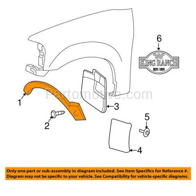 Aftermarket Replacement - FDF-1038L & FDF-1038R 2007-2017 Ford Expedition Front Upper Fender Flare Wheel Opening Molding Trim Moulding Arch Primed Paintable SET PAIR Left & Right Side - Image 3
