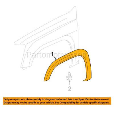 Aftermarket Replacement - FDF-1043L & FDF-1043R 04-12 Colorado Front Fender Flare Wheel Opening Molding Trim Left Right SET PAIR - Image 3