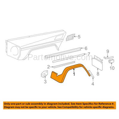 Aftermarket Replacement - FDF-1053L & FDF-1053R 2003-2018 Mercedes-Benz G-Class (G550, G55 AMG) Front Fender Flare Wheel Opening Molding Trim Arch Plastic SET PAIR Left & Right Side - Image 3