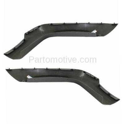 Aftermarket Replacement - FDF-1019L & FDF-1019R 2005-2007 Jeep Liberty (Code K3P) Front Fender Flare Wheel Opening Molding Arch Textured Dark Gray Plastic SET PAIR Left & Right Side - Image 2