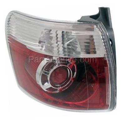 Aftermarket Auto Parts - TLT-1621LC CAPA 2007-2012 GMC Acadia 3.6L Outer Body Mounted Taillight Rear Brake Light Halogen (with Bulb) Red Clear Lens & Housing Left Driver Side - Image 2