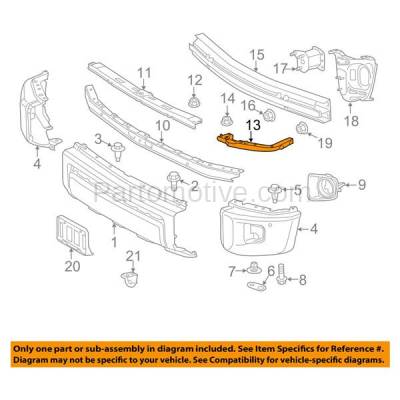 Aftermarket Replacement - BRT-1195FL 2014-2019 Toyota Tundra Pickup Truck Front Bumper Cover Retainer Mounting Brace Reinforcement Support Bracket Left Driver Side - Image 3