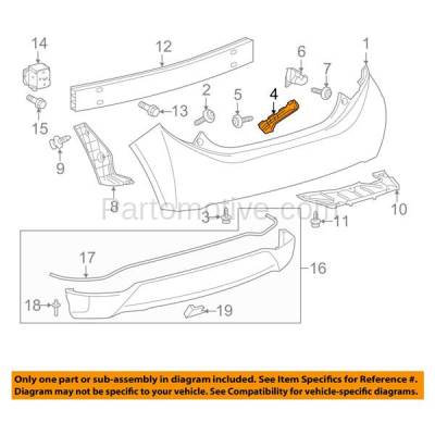 Aftermarket Replacement - BRT-1171RL 2012-2019 Toyota Prius C 1.5L Rear Bumper Cover Face Bar Retainer Mounting Brace Reinforcement Support Bracket Left Driver Side - Image 3