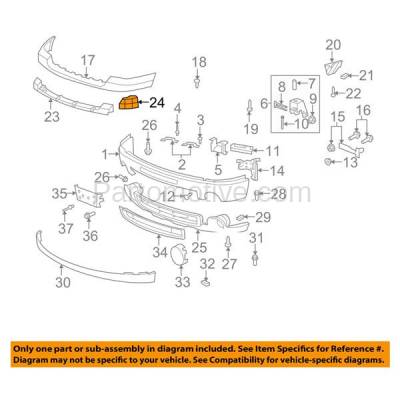 Aftermarket Replacement - BRT-1044FL 07-13 Sierra 1500 Pickup Truck Front Bumper Cover Outer Retainer Mounting Brace Support Bracket Left Driver Side - Image 3