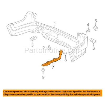 Aftermarket Replacement - BRT-1049RL 02-06 CR-V Rear Bumper Cover Face Bar Spacer Retainer Mounting Brace Support Made of Plastic Left Driver Side - Image 3