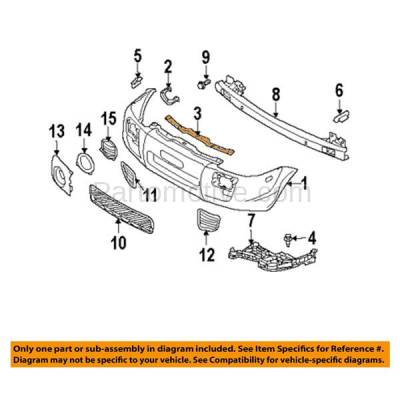 Aftermarket Replacement - BRT-1071F 05-09 Tucson Front Bumper Cover Face Bar Center Upper Retainer Mounting Brace Reinforcement Support Rail - Image 3