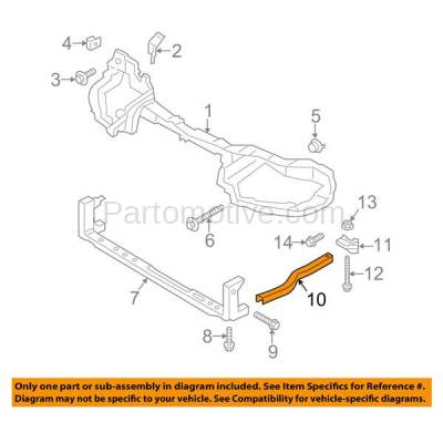 Aftermarket Replacement - RSP-1170R 2013-2018 Ford Escape & 2015-2018 Lincoln MKC Front Radiator Support Outer Lower Sidemember Tie Bar Bracket Primed Passenger Side - Image 3