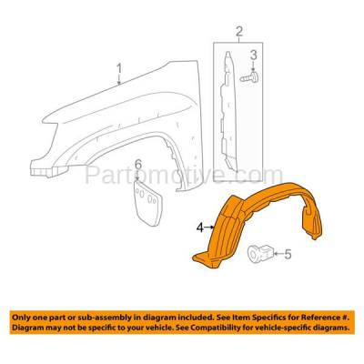 Aftermarket Replacement - IFD-1949L 05-11 Tacoma Pickup Truck (Base with 4WD & Pre Runner with RWD) Front Splash Shield Inner Fender Liner Wheelhouse Panel Plastic Left Driver Side - Image 3