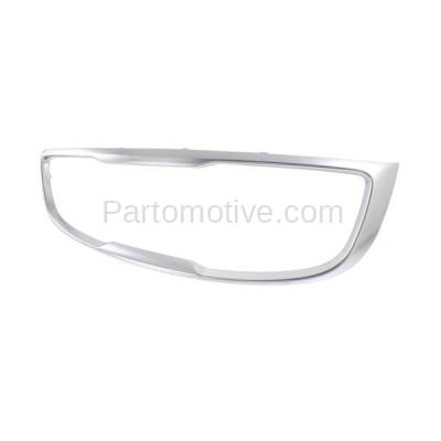 Aftermarket Replacement - GRT-1170C 2015-2019 Kia Sedona (3.3 Liter V6 Engine) Front Grille Trim Grill Surround Molding Center Satin Nickel Made of Plastic - Image 2