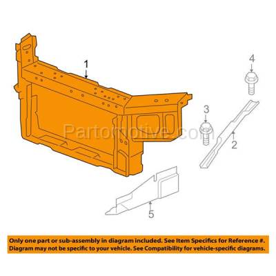 Aftermarket Replacement - RSP-1271 2012 2013 Chevrolet Impala & 2014-2016 Chevy Impala Limited (3.6L) Front Radiator Support Core Assembly Primed Made of Steel - Image 3