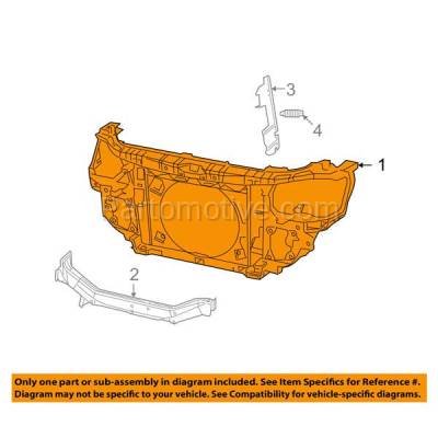 Aftermarket Replacement - RSP-1109 2009-2018 Dodge Journey (2.4 & 3.5 & 3.6 Liter Engine) Front Center Radiator Support Core Assembly Primed Made of Plastic - Image 3