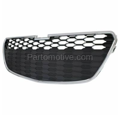Aftermarket Replacement - GRL-1785C CAPA 2013-2015 Chevrolet Spark (For Models with Fog Lights) Front  Lower Bumper Cover Grille Assembly Chrome Shell Black Insert Plastic - Image 2