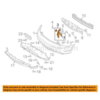 Aftermarket Replacement - BRT-1021FL 10-14 Mustang Front Bumper Cover Retainer Mounting Brace Support Bracket Left Driver Side Plastic - Image 3