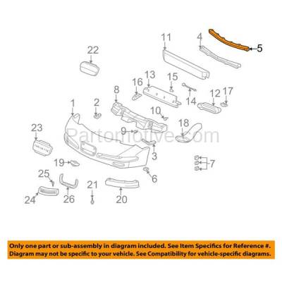 Aftermarket Replacement - BRT-1038F 97-04 Chevy Corvette Front Bumper Cover Retainer Mounting Brace Reinforcement Center Support - Image 3