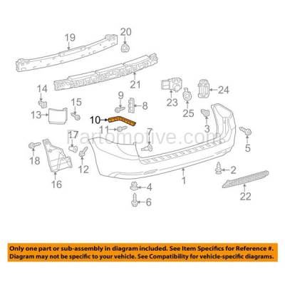 Aftermarket Replacement - BRT-1169RL 2011-2019 Toyota Sienna Rear Bumper Cover Face Bar Retainer Mounting Brace Reinforcement Support Bracket Plastic Left Driver Side - Image 3