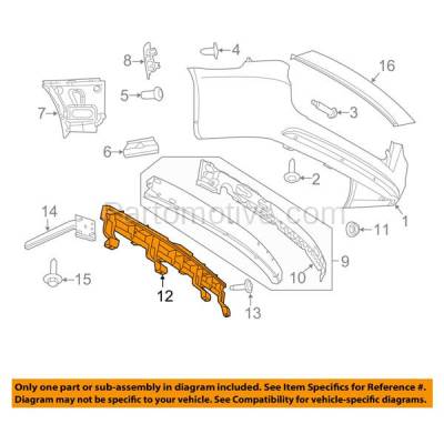Aftermarket Replacement - BRT-1013R 2008-2016 Town & Country & 2008-2020 Grand Caravan Rear Bumper Cover Retainer Mounting Brace Reinforcement Support Plastic - Image 3