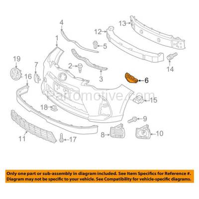 Aftermarket Replacement - BRT-1197FL 2012-2017 Toyota Priuc C 1.5L Front Outer Bumper Cover Retainer Mounting Brace Reinforcement Support Bracket Left Driver Side - Image 3