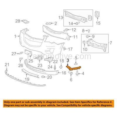 Aftermarket Replacement - BRT-1035FR 2010-2017 Chevrolet Equinox Front Bumper Cover Retainer Mounting Brace Reinforcement Support Bracket Plastic Right Passenger Side - Image 3