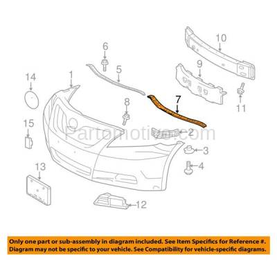 Aftermarket Replacement - BRT-1157F 07-09 Camry USA/Japan Built Front Upper Bumper Cover Face Bar Retainer Mounting Brace Reinforcement Support Bracket - Image 3