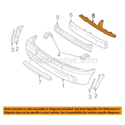 Aftermarket Replacement - BRT-1205F 04-06 Tundra Pickup Truck Front Bumper Cover Face Bar Retainer Mounting Brace Reinforcement Support Bracket - Image 3