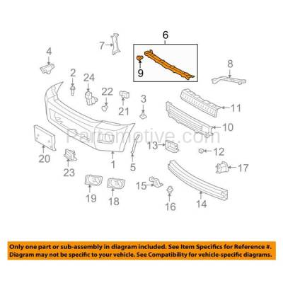 Aftermarket Replacement - BRT-1208F 08-14 Sequoia Front Bumper Cover Face Bar Retainer Mounting Brace Reinforcement Center Support Bracket - Image 3