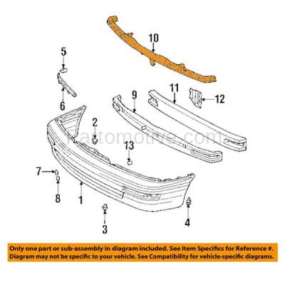 Aftermarket Replacement - BRT-1213F 95-97 Avalon Front Upper Bumper Cover Face Bar Retainer Mounting Brace Reinforcement Support Rail Bracket - Image 3