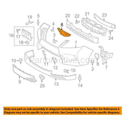Aftermarket Replacement - BRT-1084FR 13-15 RX350 & RX450h Front Bumper Cover Face Bar Retainer Mounting Brace Reinforcement Support Bracket Right Passenger Side - Image 3