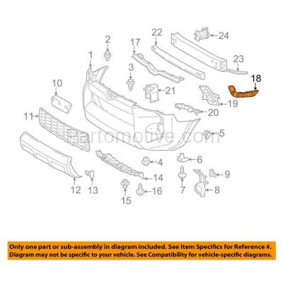 Aftermarket Replacement - BRT-1189FR 2014-2019 Toyota 4Runner Front Bumper Cover Face Bar Retainer Mounting Brace Reinforcement Support Bracket Plastic Right Passenger Side - Image 3