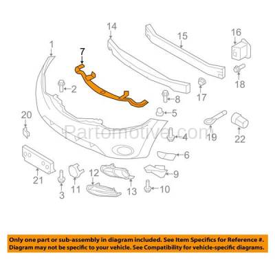 Aftermarket Replacement - BRT-1138F 09-14 Murano Front Upper Bumper Cover Face Bar Retainer Mounting Brace Reinforcement Support Bracket - Image 3