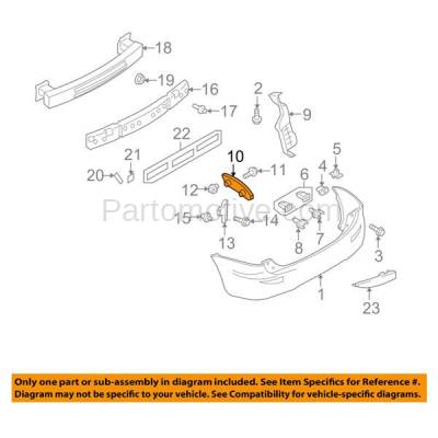 Aftermarket Replacement - BRT-1093RR 06-10 Mazda 5 Rear Bumper Cover Face Bar Retainer Mounting Brace Reinforcement Support Bracket Plastic Right Passenger Side - Image 3