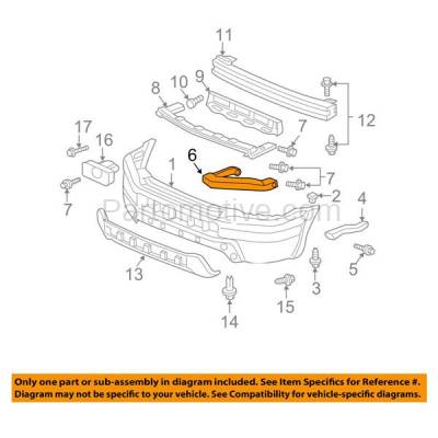 Aftermarket Replacement - BRT-1062FR 03-05 Pilot 3.5L Front Bumper Cover Face Bar Retainer Mounting Brace Support Bracket Right Passenger Side - Image 3