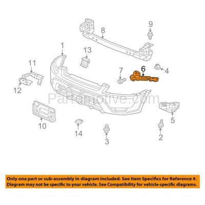Aftermarket Replacement - BRT-1063FR 02-04 CR-V Front Bumper Cover Upper Reinforcement Retainer Mounting Brace Support Steel Right Passenger Side - Image 3
