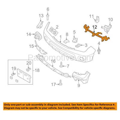 Aftermarket Replacement - BRT-1130F 2009-2019 Nissan Frontier Pickup Truck 2.5L Front Upper Bumper Cover Face Bar Retainer Bracket Mounting Brace Reinforcement Support Steel - Image 3