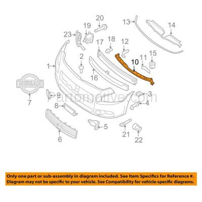 Aftermarket Replacement - BRT-1131F 09-14 Maxima Front Upper Bumper Cover Face Bar Retainer Bracket Mounting Brace Reinforcement Support - Image 3