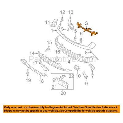 Aftermarket Replacement - BRT-1129F For 05-08 Frontier Pickup Truck Front Upper Bumper Cover Face Bar Retainer Mounting Brace Reinforcement Support Bracket - Image 3