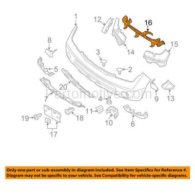 Aftermarket Replacement - BRT-1135F 05-08 Frontier Pickup Truck & 05-07 Pathfinder Front Bumper Cover Face Bar Retainer Mounting Brace Reinforcement Support Bracket - Image 3