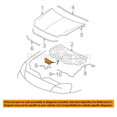 Aftermarket Replacement - HDL-1015 08-09 Taurus 05-07 500 Front Hood Latch Lock Bracket Steel FO1234120 5G1Z16700AA - Image 3