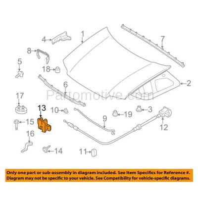 Aftermarket Replacement - HDL-1021 08-12 Escape & Mariner Front Hood Latch Lock Bracket Steel FO1234126 8L8Z16700A - Image 3