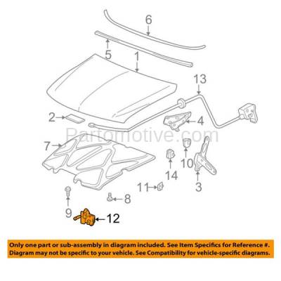 Aftermarket Replacement - HDL-1026 03-07 Silverado Pickup Truck Front Hood Latch Lock Bracket GM1234106 15240710 - Image 3