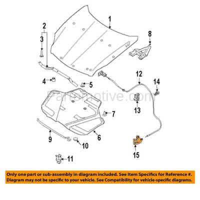 Aftermarket Replacement - HDL-1069 Front Hood Latch Lock Bracket Steel Fits 03-04 G-35 Base/X IN1234106 65601AM600 - Image 3