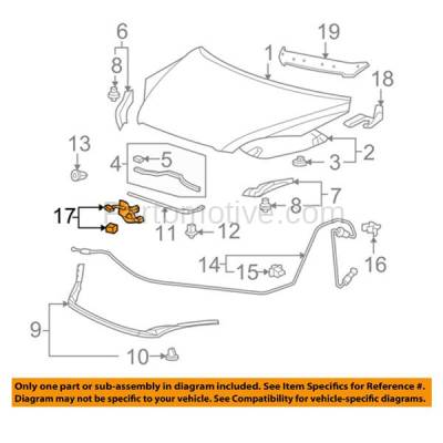 Aftermarket Replacement - HDL-1041 07 08 09 CRV LX 2.4L Front Hood Latch Lock Bracket Steel HO1234117 74120SWAA01 - Image 3