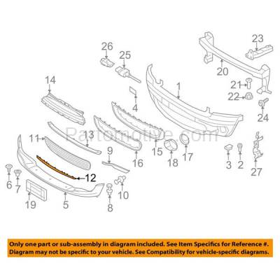 Aftermarket Replacement - GRT-1222 11-15 Mini Cooper Front Bumper Grille Trim Grill Molding MC1036101 51117250789 - Image 3