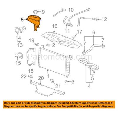 Aftermarket Replacement - CTR-1099 Chevy Silverado Truck Coolant Recovery Reservoir Overflow Bottle Expansion Tank - Image 3