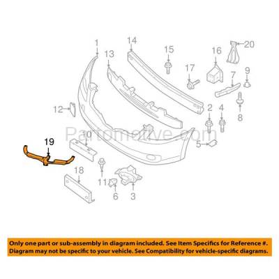 Aftermarket Replacement - BRT-1124F 10-13 Altima Coupe & 07-12 Altima Sedan Front Lower Bumper Cover Face Bar Retainer Mounting Brace Reinforcement Support Bracket Steel - Image 3