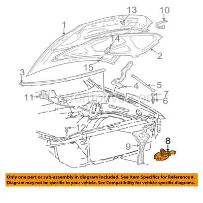 Aftermarket Replacement - HDL-1008 03-06 Expedition V8 Front Hood Latch Lock Bracket Steel FO1234111 4L1Z16700AA - Image 3